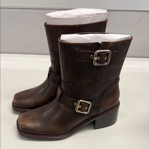 NET - Kelsi Dagger Women's Brown Leather Ankle Boots